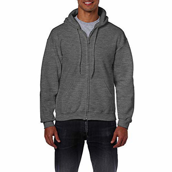 Picture of Gildan mens Heavy Blend 8 oz. 50/50 Full-Zip Hood(G186)-ASH-3XL