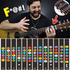 Picture of Guitar Fretboard Stickers, Kimlong Color Coded Note Decals Fingerboard Frets Map Sticker for Beginner Learner Practice Fit 6 Strings Acoustic Electric Guitars with 5 Guitar Picks & 1 Bridge Pin Puller