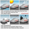 Picture of iCarCover 10-Layers All Weather Waterproof Snow Rain UV Sun Dust Protection Automobile Outdoor Coupe Sedan Hatchback Wagon Custom-Fit Full Body Auto Vehicle Car Cover - for Cars Up to 235