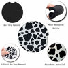 Picture of Car Coasters for Drinks Absorbent, Cute Car Coasters for Women, ar Cup Holder Coasters for Your Car with Fingertip Grip, Auto Accessories for Women & Lady,Pack of 2 (Cow)