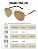 Picture of LUENX Aviator Sunglasses for Women Men Polarized Mirrored Gold Lens Gold Metal Frame Large 60mm