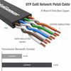 Picture of Cat 6 Ethernet Cable 50 ft (at a Cat5e Price but Higher Bandwidth) Cat6 Internet Network Cable - Flat Ethernet Patch Cable Short - Black Computer LAN Cable + Free Cable Clips and Straps