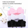 Picture of Spa Headband - 3 Pack Bow Hair Band Women Facial Makeup Head Band Soft Coral Fleece Head Wraps For Shower Washing Face (Multicolored D)