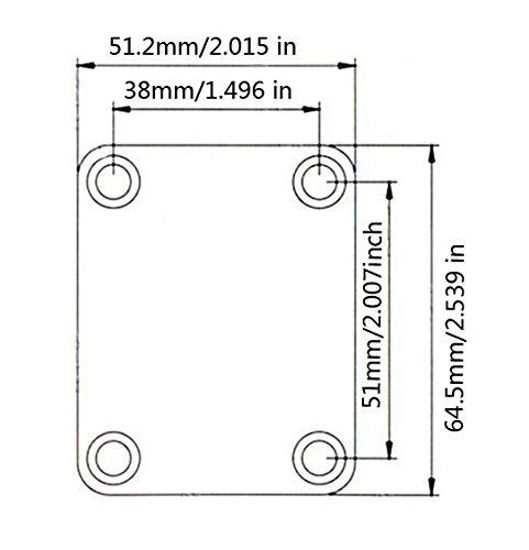 Picture of Greenten Gold 4 Bolt Neck Plate Plain with Screws for FD Strat Tele Basses Replacement