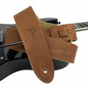 Picture of Perri's Leathers Deluxe Soft Italian Leather Guitar Strap, Super Soft Suede Backing, 2" inches Wide, Adjustable length from 43.5" to 56" inches, Camel