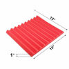 Picture of JBER 12 Pack Acoustic Foam Panels, 1" X 12" X 12" Studio Soundproofing Wedges Fire Resistant Sound Proof Padding Acoustic Treatment Foam (Red)