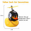 Picture of wonuu Rubber Duck Toy Car Ornaments Yellow Duck Car Dashboard Decorations with Propeller Helmet