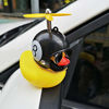 Picture of wonuu Rubber Duck Toy Car Ornaments Yellow Duck Car Dashboard Decorations with Propeller Helmet