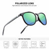 Picture of MERRY'S Polarized Sunglasses for Women Men Vintage Retro Classic Round Frame Aluminum Legs S8288 (55-Green Mirror,54)