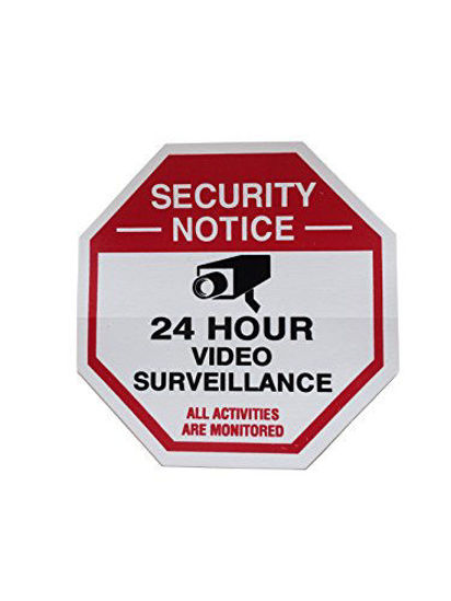 Getuscart- 8 Red Octagon-shaped Video Surveillance System Security Door 