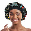 Picture of Satin Bonnet for Sleeping Double Layer Night Cap with Soft Elastic