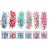 Picture of 18 Boxes Holographic Cosmetic Festival Chunky Glitters Sequins, Nail Sequins Iridescent Flakes, Cosmetic Paillette Ultra-Thin Tips, for Body Face Hair Make Up Nail Art Mixed Color Glitter