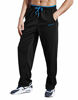 Picture of ZENGVEE Sweatpants for Men with Zipper Pockets Open Bottom Athletic Pants for Jogging, Workout, Gym, Running, Training (0709BlackBlue01,XL)