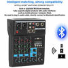 Picture of Professional Audio Mixer, ALPOWL Sound Board Console System, Interface 4 Channel Digital USB Bluetooth MP3 Computer Input 48V Phantom Power Stereo DJ Studio Streaming FX 16-Bit DSP Processor