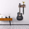 Picture of Bikoney Guitar Wall Hanger Wall Mount Guitar Holder Bracket Hanger Guitar Wood Hanging with Pick Holder and 3 Hook Weathered Walnut