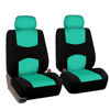 Picture of FH Group FB050MINT114 Flat Cloth Full Seat Cover Set (w. 4 Detachable Headrests and Solid Bench), Mint