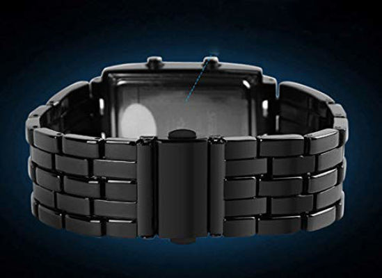 Black square outlet digital watch