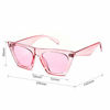 Picture of Mosanana Square Cateye Sunglasses for Women 2019 Trendy Fashion Pink Cute Retro Vintage Cat Eye Ladies Unique Thick Shade Sun Glasses Small Mod Chic Sharp Ponited gafas lentes de sol de para mujer