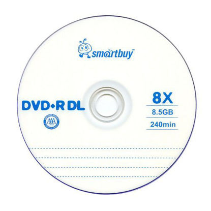 Picture of Smart Buy Logo 100 Pack DVD Plus R DVD+r Dl 8.5gb 8X Double Layer Blank Data Record 100 Discs Spindle