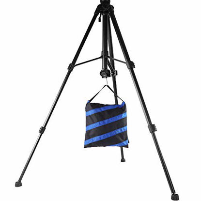 Picture of ESINGMILL Saddlebag Sand Bags for Photography Video Equipment, 2 Pack Super Heavy Duty Empty Sandbag Weight Bags for Photo Video Studio Stand, Light Stand Tripod and Jib Arm Mini Camera Crane