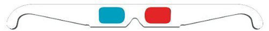 Picture of ZiYan- 50 Pairs - Flat- 3D Glasses Red and Cyan White Frame Anaglyph Cardboard