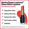 Picture of Revlon Super Lustrous Glass Shine Lipstick, Flawless Moisturizing Lip Color with Aloe, Hyaluronic Acid and Rose Quartz, Cherries in the Snow (004), 0.15 oz