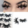 Picture of Mikiwi 25mm Lashes, Dramatic 6D Faux Mink Lashes, Fluffy Volume Eyelashes, Thick Crossed Lashes, Long Faux 25mm Mink Lashes (6D4-05)