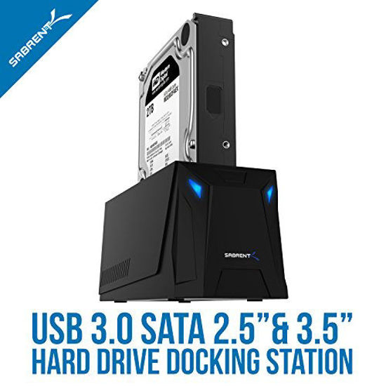 Picture of Sabrent USB 3.0 to SATA External Hard Drive Docking Station for 2.5" or 3.5"' HDD, SSD [Support UASP] (EC-UBLB)