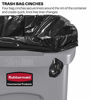 Picture of Rubbermaid Commercial Products Slim Jim Plastic Rectangular Trash/Garbage Can With Venting Channels, for Kitchen, Office, Workspace, 23 Gallon, Black - FG354060BLA