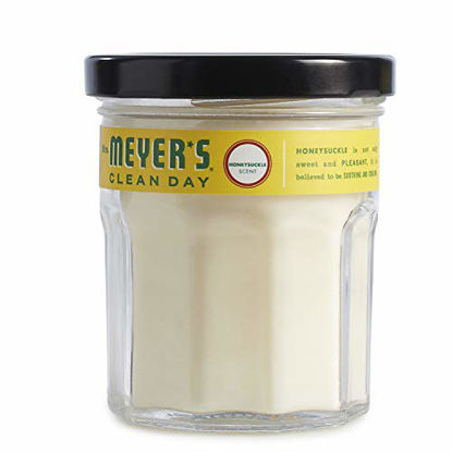 Picture of Mrs. Meyer's Clean Day Scented Soy Aromatherapy Candle, 25 Hour Burn Time, Made with Soy Wax, Honeysuckle, 4.9 oz