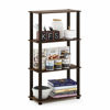 Picture of Furinno Turn-S-Tube 4-Tier Multipurpose Shelf Display Rack, Square, Walnut/Brown