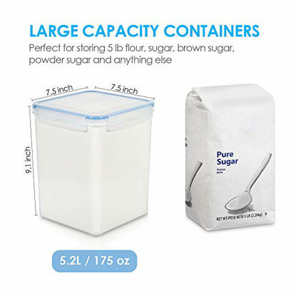  Vtopmart Extra Large Tall Airtight Food Storage Containers 4  Pieces 5.9qt / 6.5L-Plastic PBA Free Kitchen Pantry Storage Containers for  Spaghetti, Flour and Baking Supplies - Include 24 Labels, Blue: Home