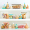 Picture of Zip Top Reusable 100% Silicone Food Storage Bags and Containers - Full Set- 3 Cups, 3 Dishes & 2 Bags - Frost