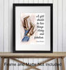 Picture of African American Inspirational Quote for Black Women - Glam Fashion Design Wall Art Decor - Luxury Gift for Designer Shoes Fan, Couture Fashionista - Home Decoration for Bathroom, Girls Teens Bedroom