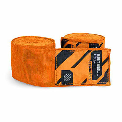 Picture of Sanabul Elastic Professional 180 inch Handwraps for Boxing Kickboxing Muay Thai MMA (Orange, 180 inch)