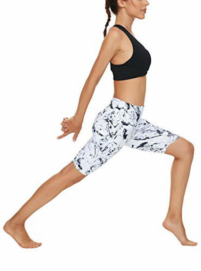 Picture of Custer's Night High Waist Out Pocket Yoga Pants Tummy Control Workout Running 4 Way Stretch Yoga Leggings (Mable Texture, XL)