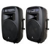 Picture of PRORECK PARTY 15 Portable 15-Inch 2000 Watt 2-Way Powered PA Speaker System Combo Set with Bluetooth/USB/SD Card Reader/FM Radio/Remote Control/LED Light