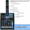 Picture of Pyle Professional Audio Mixer Sound Board Console System Interface 4 Channel Digital USB Bluetooth MP3 Computer Input 48V Phantom Power Stereo DJ Studio Streaming FX 16-Bit DSP Processor - PMXU43BT.5