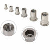 Picture of Stainless Steel Rivet Nuts M3 M4 M5 M6 M8 M10 Nutsert Threaded Insert Rivnuts Assortment Kit 199 Pieces