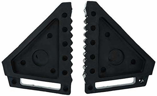 Picture of MAXXHAUL 70472 Solid Rubber Heavy Duty Black Wheel Chock 2-Pack, 8" x 4" x 6"