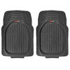 Picture of Motor Trend Original FlexTough Black Rubber Car Floor Mats with Cargo Liner - All Weather Automotive Floor Mats, Heavy Duty Trim to Fit Design, Odorless Floor Liners for Cars Truck Van SUV