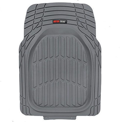 Picture of Motor Trend 923-GR Gray FlexTough Contour Liners-Deep Dish Heavy Duty Rubber Floor Mats for Car SUV Truck & Van-All Weather Protection, Universal Trim to Fit