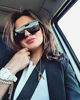 Picture of FEISEDY Fashion Siamese Lens Sunglasses Women Men Succinct Square Style UV400 B2470