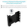 Picture of StarTech.com Server Rack Depth Extender - 2U - 4in / 10 cm - TAA Compliant - Recessed Rack Adapter - Rack Mount Adapter Kit - Network Rack Extender