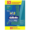 Picture of Men's Gillette Sensor PLUS2 Disposable Razor with Powder Lubrastrip 52 Razors Box, Rastrillos desechable Gillette 52 piezas.