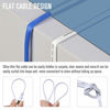 Picture of Cat 7 Shielded Ethernet Patch Cable 50 ft White (Highest Speed Cable) Cat7 Flat Internet Network Cable with Snagless RJ45 Connector for Modem, Router, LAN, Computer + Free Cable Clips and Straps