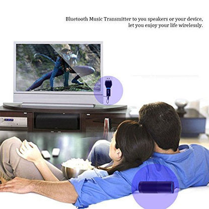 Picture of Bluetooth Transmitter for TV, YETOR 3.5mm Portable Stereo Audio Wireless Bluetooth Audio Transmitter for TV, MP3/MP4.USB Power Supply(TX9)