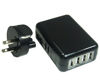 Picture of iFlash Four USB Ports Home/Wall Charger for Apple iPad/iPad 2/The New iPad, iPhone 3G/3GS/4/4S, iPod Touch 4G, Nano 6th