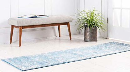 Picture of Unique Loom Sofia Traditional Area Rug, 3' 3 x 16' 5, Blue