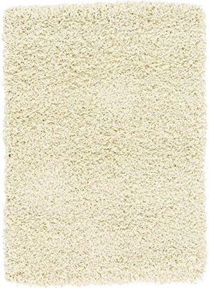 Picture of Unique Loom Solo Solid Shag Collection Modern Plush Pure Ivory Area Rug (2' 2 x 3' 0)